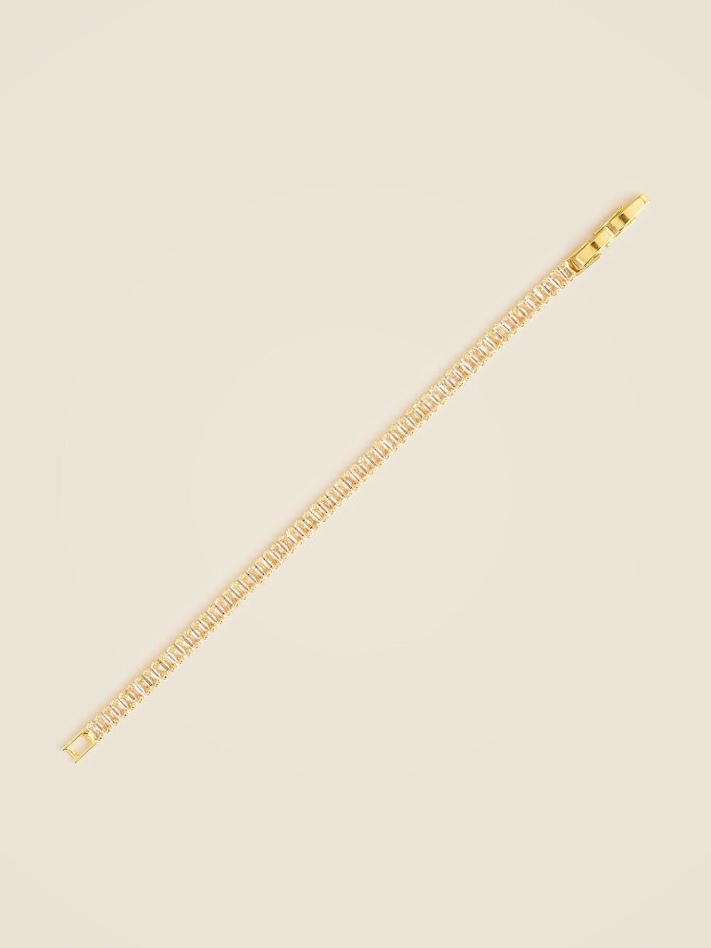 J. Crew Dainty Bezel-Set Cubic Zirconia Gold-Plated Tennis Bracelet, NWT